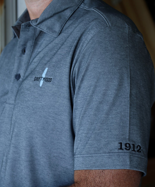 1912 - Classic Embroidered Golf Shirt - Grey