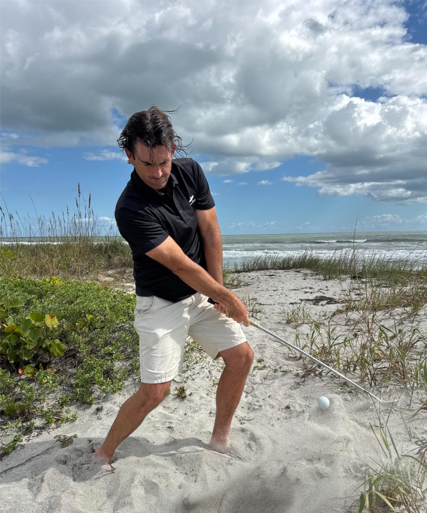 Driftwood Original Embroidered Golf Shirt - Black