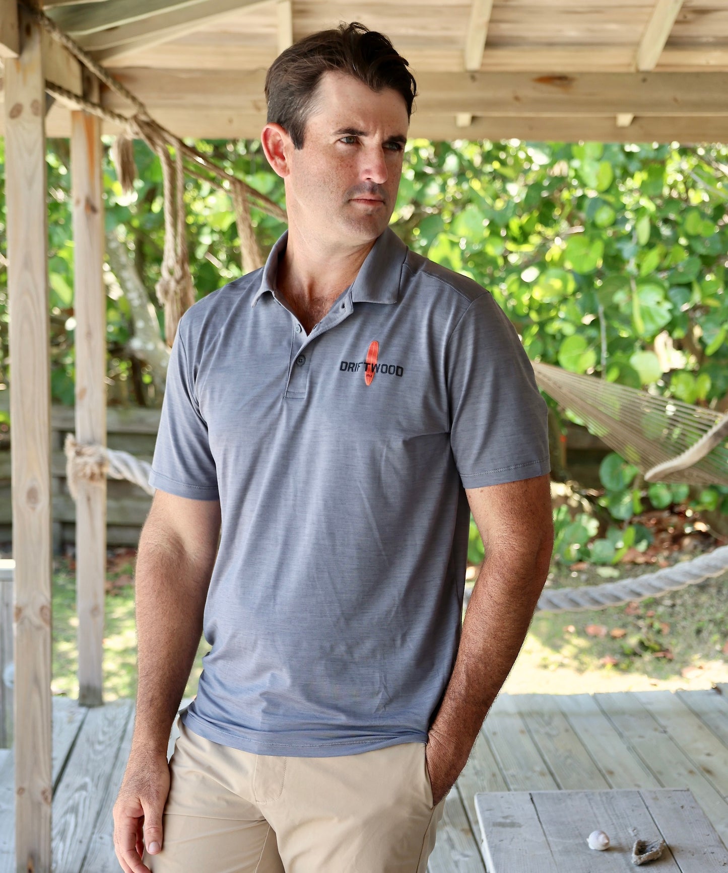 Land and Sea - Lightweight Performance Golf Shirt - Grey