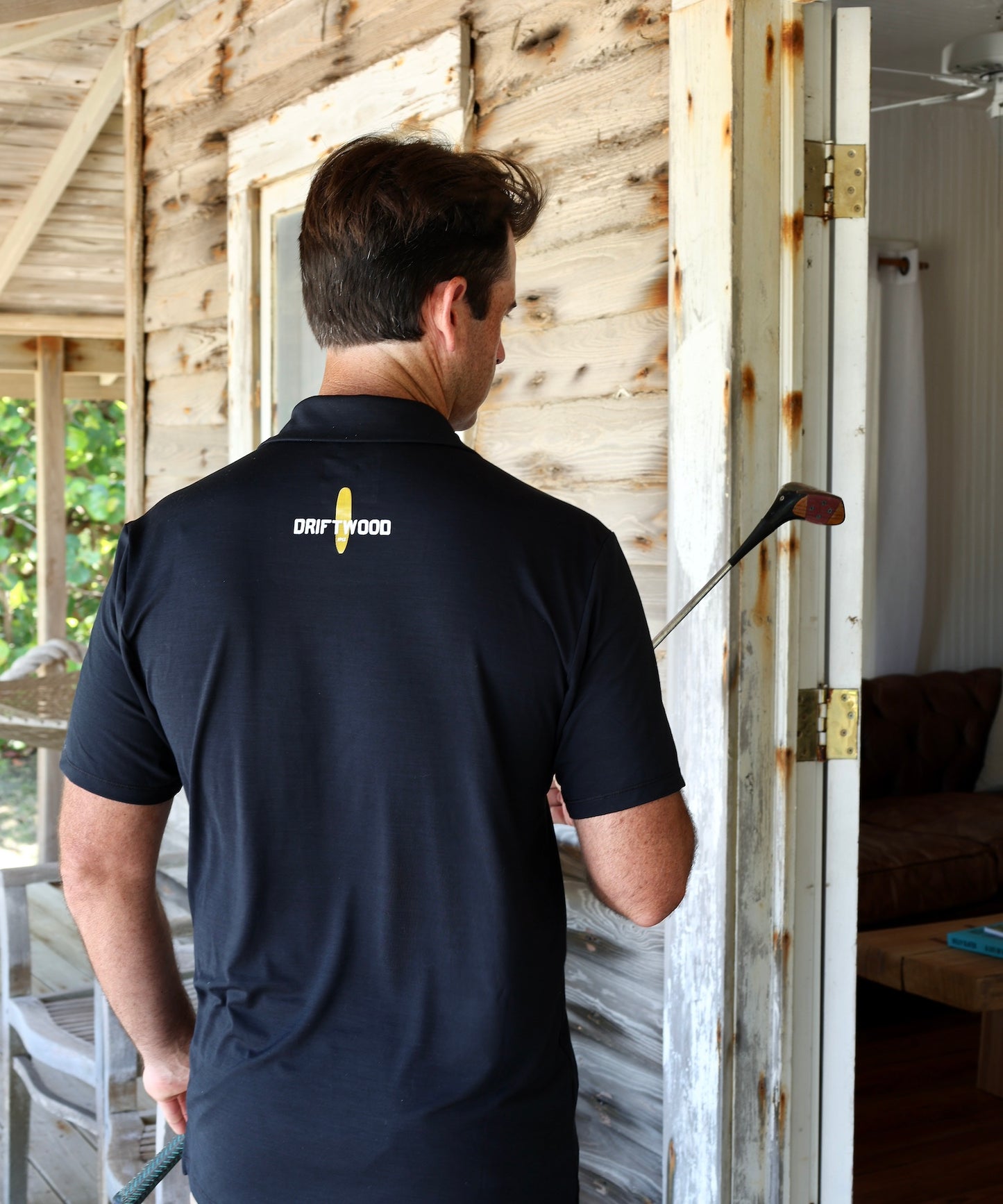Land and Sea - Lightweight Performance Golf Shirt - Black