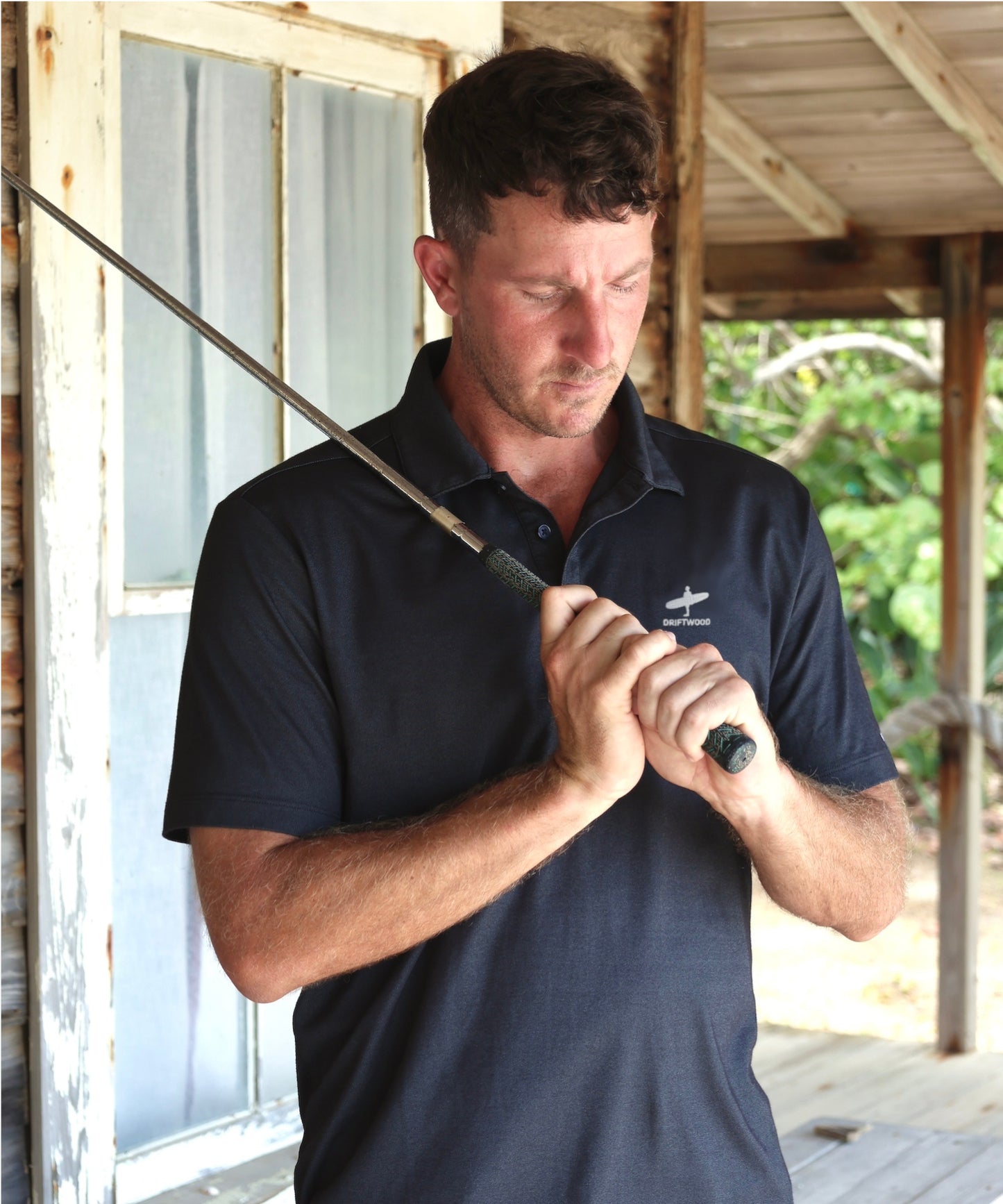 Driftwood Original Embroidered Golf Shirt - Black