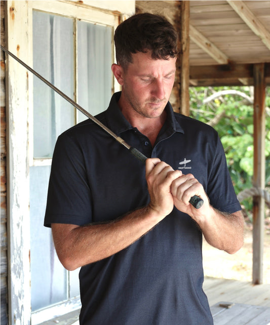 Driftwood Original Embroidered Golf Shirt - Black