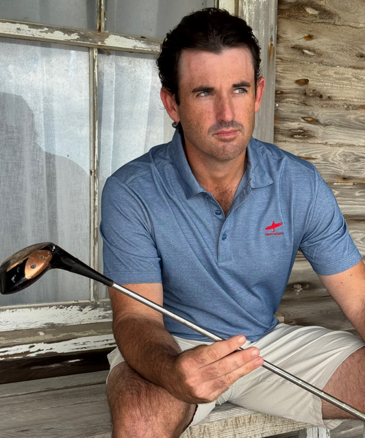 Driftwood Original Embroidered Golf Shirt - Blue