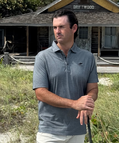 Driftwood Original Embroidered Golf Shirt - Grey
